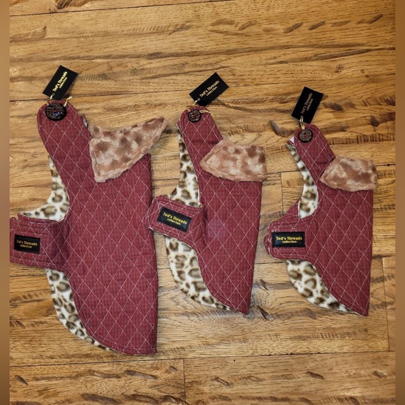 Ted’s Threads Other - Quilted Dog Vest with Minky Collar